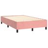 vidaXL Cama boxspring com colch&atilde;o 120x200 cm veludo rosa