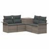 vidaXL Conjunto de Sof&aacute;s 5 unid. Cinza e Cinza Escuro