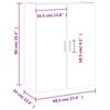 vidaXL Armário de parede 69,5x34x90 cm cinzento sonoma