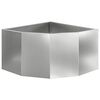 vidaXL Vaso de Canto Prateado 60 x 60 x 35 cm A&ccedil;o galvanizado