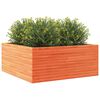 vidaXL Vaso/floreira de jardim 110x110x46 cm pinho maciço castanho-mel