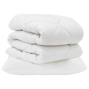 vidaXL Conjunto de Edredom com travesseiro 2 pcs Branco Microfibra