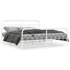 vidaXL Estrutura de cama com cabeceira e p&eacute;s 200x200 cm metal branco