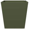 vidaXL Vaso/floreira de jardim 2 pcs 40x40x40 cm aço verde azeitona