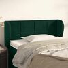 vidaXL Cabeceira de cama c/ abas veludo 103x23x78/88cm verde-escuro