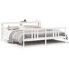 vidaXL Estrutura de cama c/ cabeceira sem colch&atilde;o 200x200 cm branco