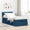 vidaXL Cama otomana com colch&atilde;o 90x200 cm tecido azul