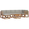 vidaXL Conjunto de Sof&aacute;s para Exterior 8 unid. Cinza Natural e Claro