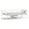 vidaXL Cama dia sem colch&atilde;o branco 100x200 cm pinho de madeira maci&ccedil;a