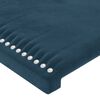 vidaXL Cabeceiras azul-escuro 200x5x78/88 cm veludo