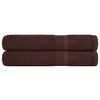vidaXL Toalhas FROGN 2 pcs 100x200 cm 360 g/m&sup2; castanho