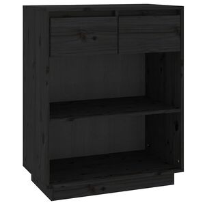 vidaXL Arm&aacute;rio consola 60x34x75 cm pinho maci&ccedil;o preto