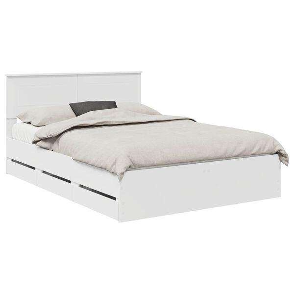 vidaXL Estrutura da Cama Branco 160 x 200 cm Madeira de Engenharia