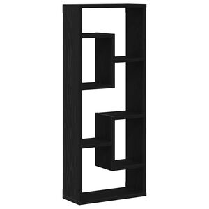 vidaXL Prateleira de parede carvalho preto 36x16x90 cm madeira projetada
