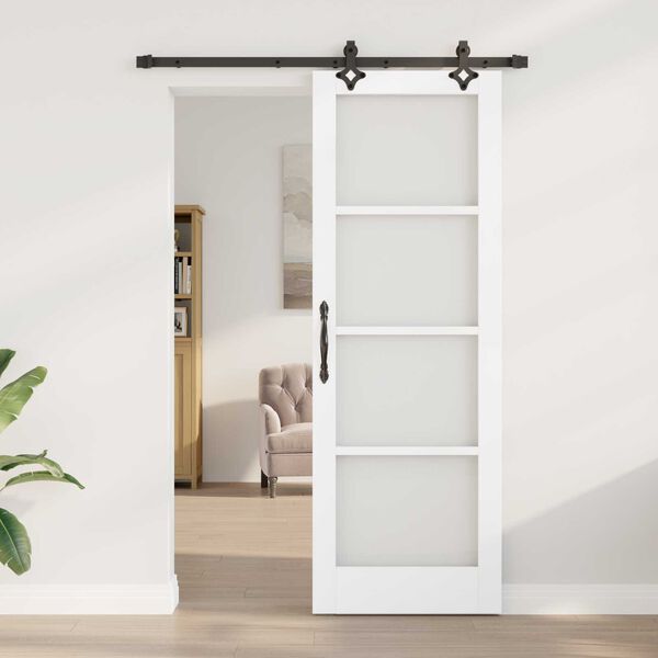 vidaXL Porta Deslizante Branco 73,5 x 211 cm