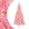 vidaXL &Aacute;rvore de Natal com 300 LEDs com suporte Rosa 240 cm PVC
