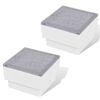 L&acirc;mpada embutida no ch&atilde;o com 2 LED 100 x 100 x 68 mm