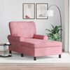 vidaXL Chaise Lounge com almofada Rosa 91 x 157 x 91 cm Veludo