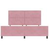 vidaXL Cama Box com cabeceira Rosa 180 x 200 cm Veludo
