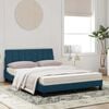 vidaXL Cama com colch&atilde;o Hanko 120x200 cm veludo azul