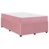 vidaXL Estrutura de cama com colch&atilde;o Rosa 120 x 200 cm Veludo