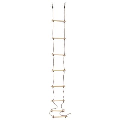 vidaXL Escada de corda infantil 290 cm madeira
