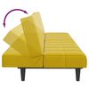 vidaXL Sofá-cama 2 lugares c/ apoio de pés veludo amarelo