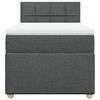vidaXL Cama com molas/colch&atilde;o 90x190 cm tecido cinza-escuro