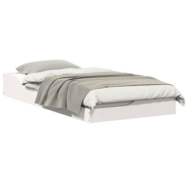vidaXL Estrutura de cama de chão Branco 75 x 190 cm