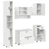 vidaXL Conjunto de M&oacute;veis para Banheiro 5 pcs Branco Brilhante