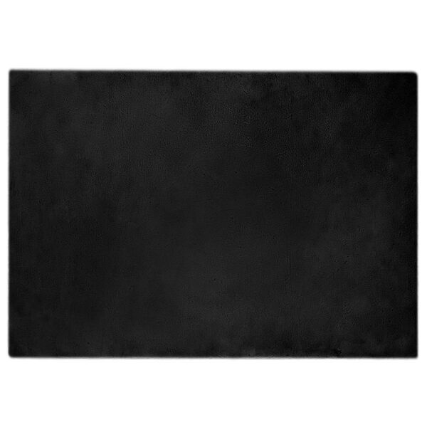 vidaXL Tapete de Pelo Sint&eacute;tico de Coelho Olite Preto 140 x 200 cm