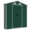 vidaXL Abrigo de jardim 191x640x198 cm a&ccedil;o galvanizado verde