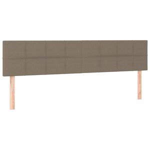 vidaXL Cabeceiras cinzento-acastanhado 160x5x78/88 cm tecido