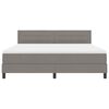 vidaXL Cama Box com colch&atilde;o Cinzento-acastanhado 180 x 200 cm tecido