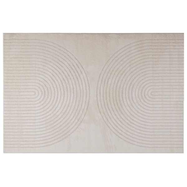 vidaXL Tapetes de &aacute;rea Retangular HUARTE Creme 340 x 240 cm Poli&eacute;ster