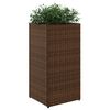 vidaXL Vaso de jardim 30x30x60 cm vime PE castanho