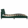 vidaXL Estrutura de cama sem colch&atilde;o Hanko 180x200 cm veludo verde-escuro