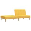 vidaXL Sof&aacute;-cama de 2 lugares c/ banco tecido amarelo