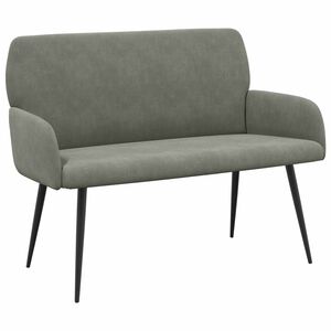 vidaXL Sof&aacute; de 2 lugares com pernas de metal 2 lugar Cinzento-claro