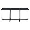 vidaXL 11 pcs conjunto jantar exterior com almofadões vime PE preto