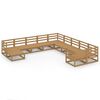 vidaXL 11 pcs conjunto lounge de jardim pinho maci&ccedil;o