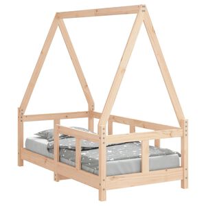 vidaXL Estrutura de cama infantil 70x140 cm pinho maci&ccedil;o