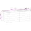 vidaXL Canteiro elevado de jardim 250x100x91 cm WPC cinzento