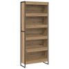 vidaXL Gabinete de Livros 2 pcs Carvalho Artesanal 80 x 30 x 155 cm