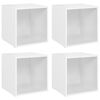 vidaXL M&oacute;veis de TV 4 pcs 37x35x37 cm derivados de madeira branco