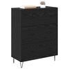 vidaXL Buffet com gaveta Carvalho Preto 69,5 x 34 x 90 cm