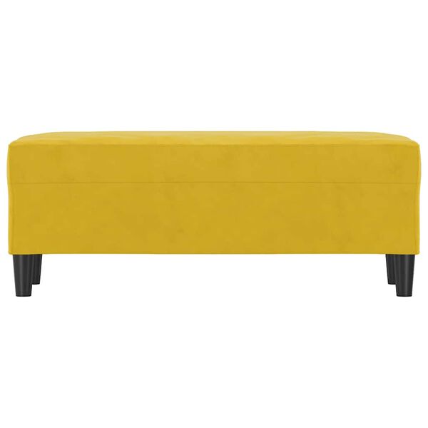 vidaXL Banco 100x35x41 cm veludo amarelo