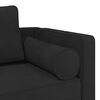 vidaXL Chaise lounge com almofad&otilde;es veludo preto