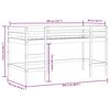 vidaXL Cama alta p/ crian&ccedil;a c/ t&uacute;nel 90x200 cm pinho maci&ccedil;o azul