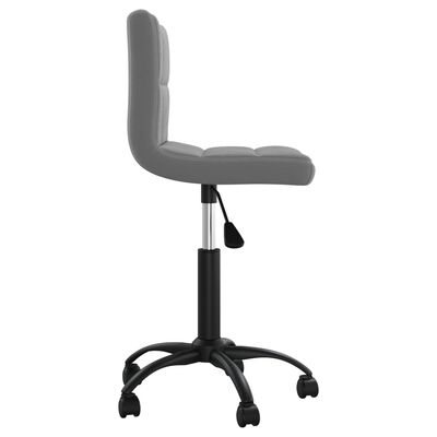 vidaXL Cadeira de escritório giratória veludo cinzento-escuro